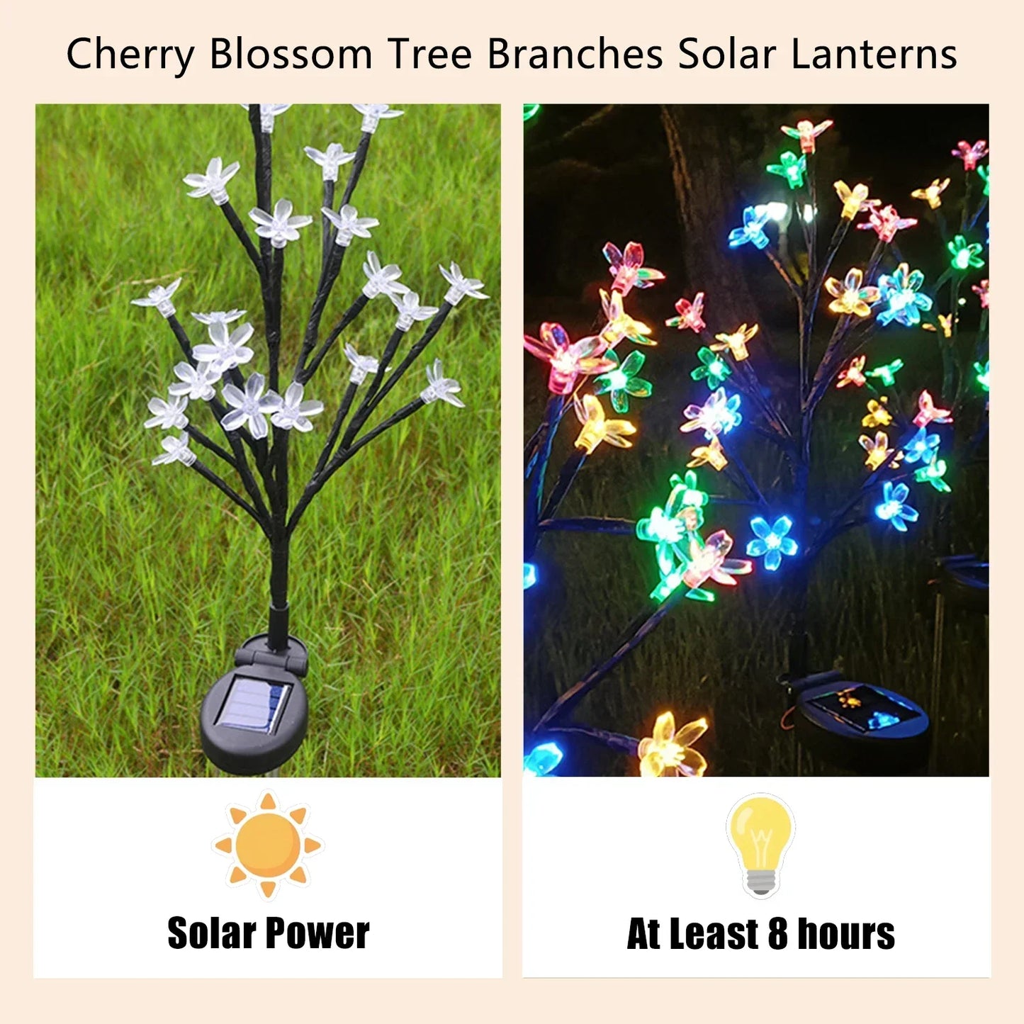 Colorful Garden Solar Powered Path Lights