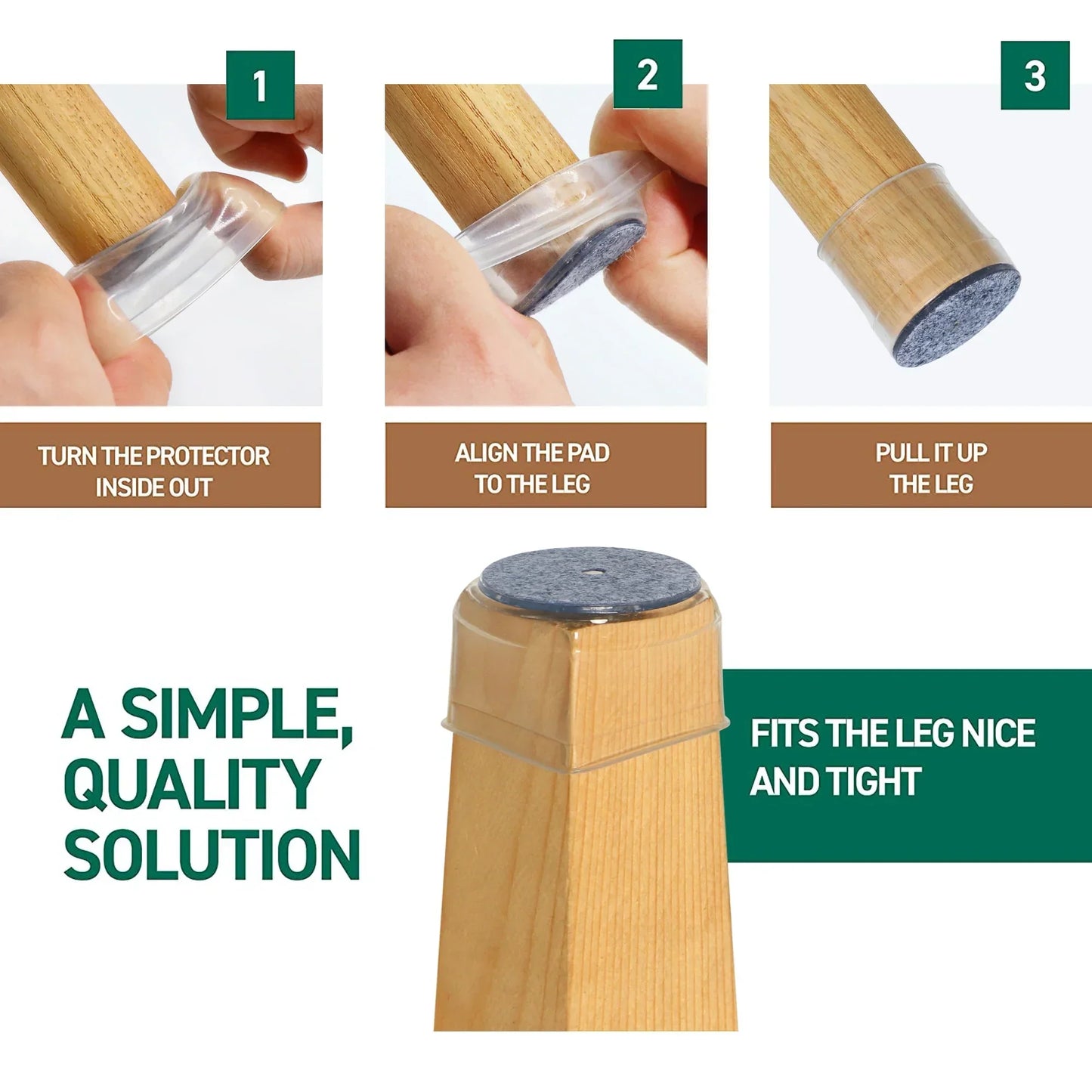 Furniture Floor Saver Silicone Chair Leg Caps