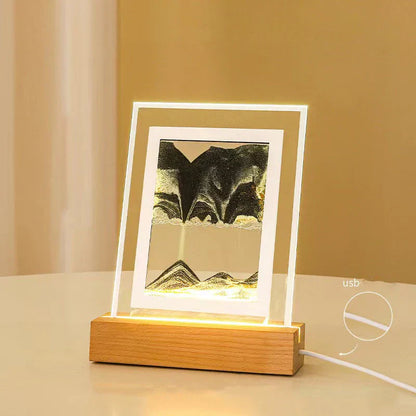Colorful LED Moving Sand Table Lamp