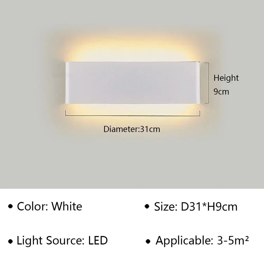 Contemporary LED Wall Light with Soft Warm Glow
