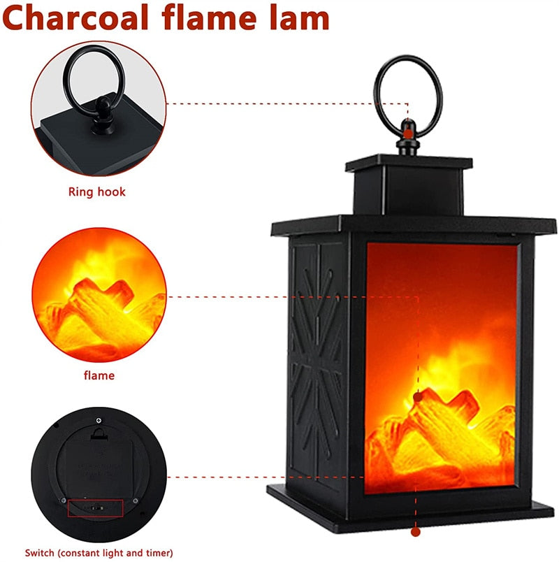 Compact Outdoor Tabletop Fire Pit Lamp
