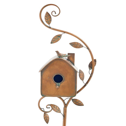 Decorative Metal Birdhouse Garden Ornament