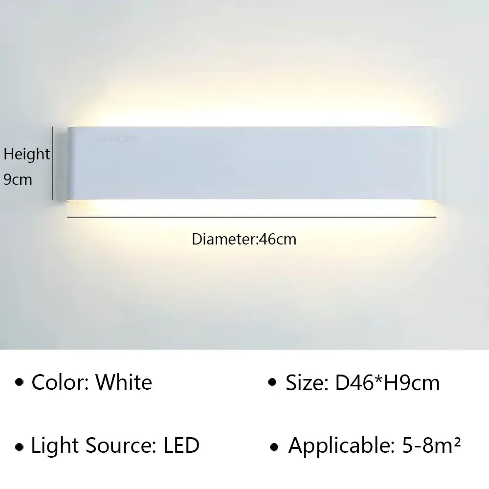 Contemporary LED Wall Light with Soft Warm Glow