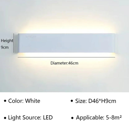 Contemporary LED Wall Light with Soft Warm Glow