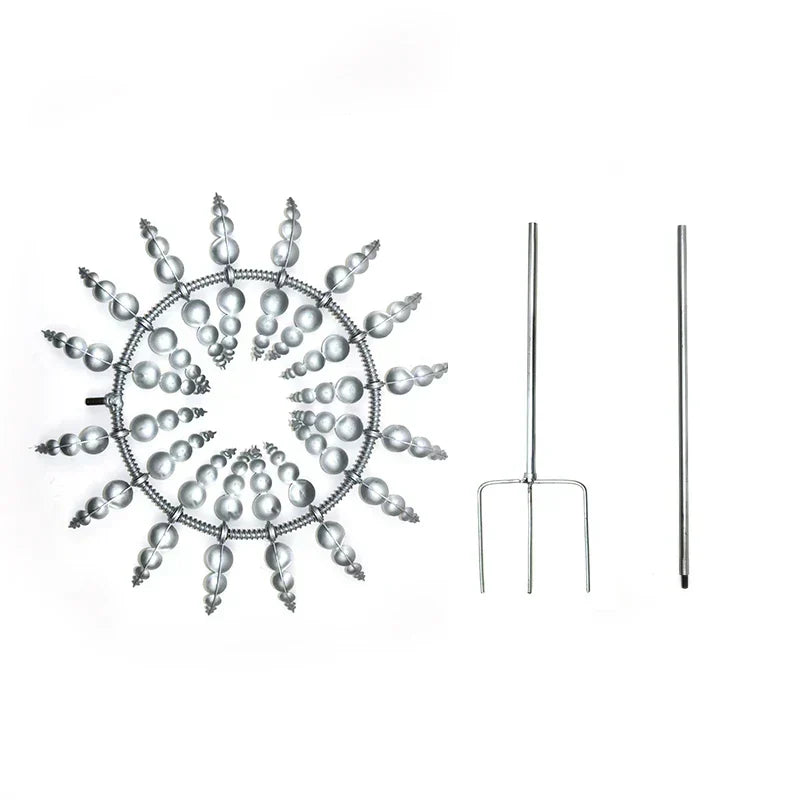 Solar Powered Metal Wind Spinner Garden Decor