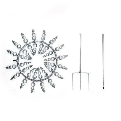 Solar Powered Metal Wind Spinner Garden Decor