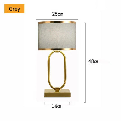 Classic Metal and Fabric Table Light