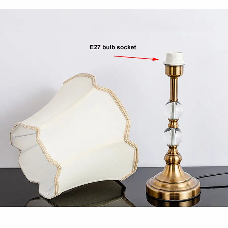 Classic Brass Crystal Table Lamp