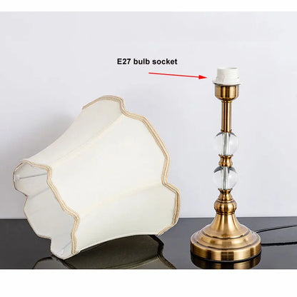 Classic Brass Crystal Table Lamp