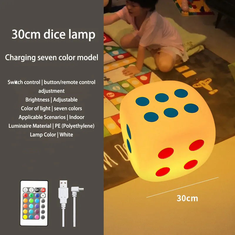 Tall Dice Style Floor Table Lamp
