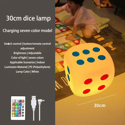 Tall Dice Style Floor Table Lamp