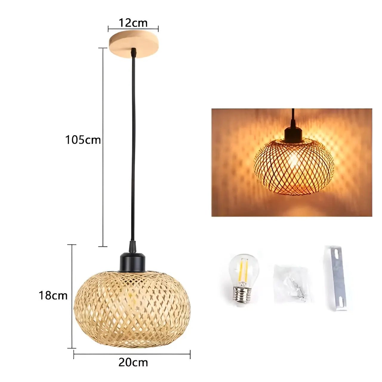 Stylish Woven Pendant Lamp - Cofik