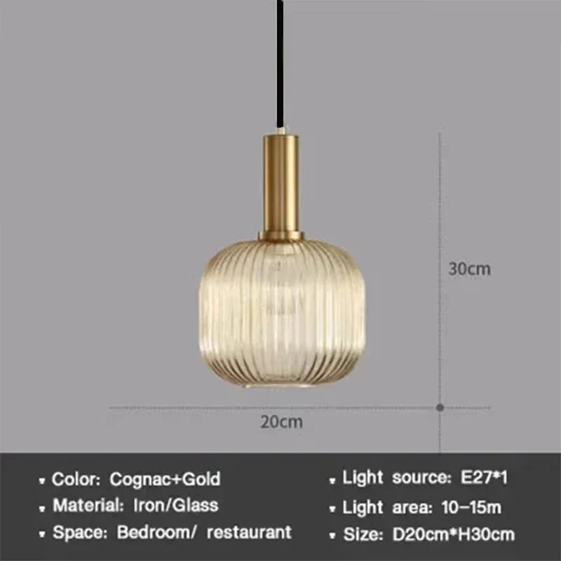 Sleek Glass Pendant Lighting Fixture