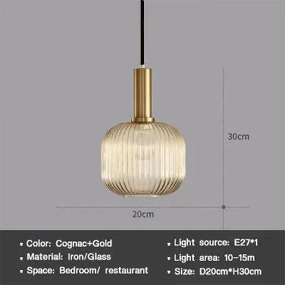 Sleek Glass Pendant Lighting Fixture