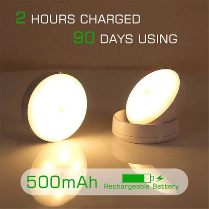Automatic LED Nightlight - USB Rechargeable Bedside Lamp