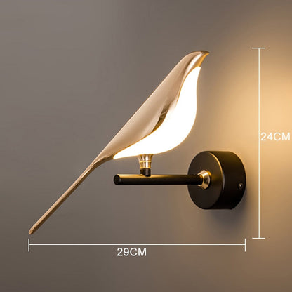 Rustic Wooden Bird Table Lamp