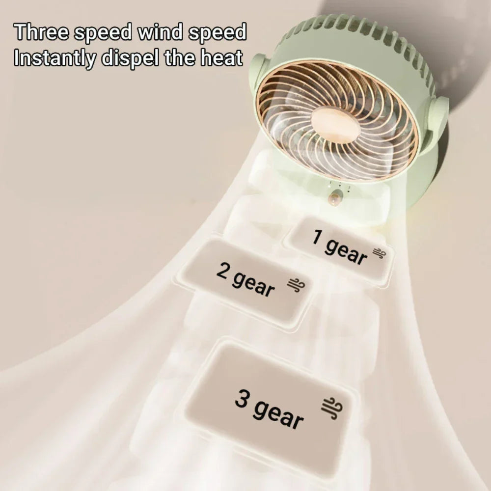 Portable USB Table Fan with 3 Speed Settings
