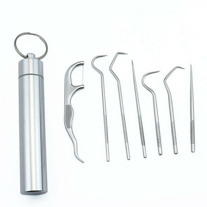 Premium 7 Piece Metal Toothpick Set