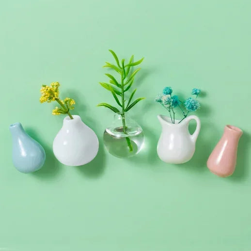 Small Adhesive Flower Vase Decoration