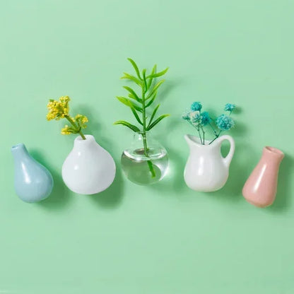 Small Adhesive Flower Vase Decoration