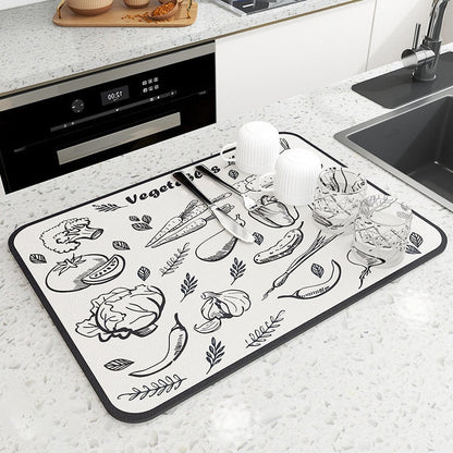 Non Slip Kitchen Mat for Dry Dishes