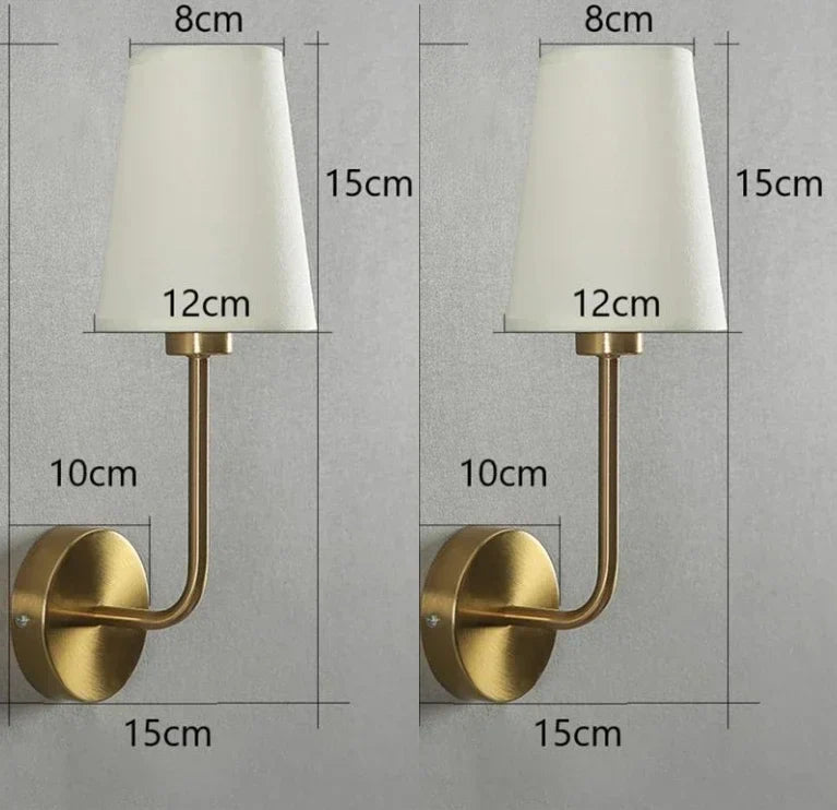 Simple Elegant Wall Light with Fabric Shade