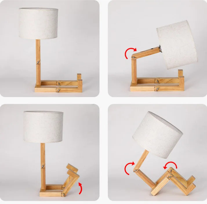 Fun Wooden Desk Lamp