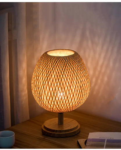 Natural Woven Dimmable Table Lamp - Cofik