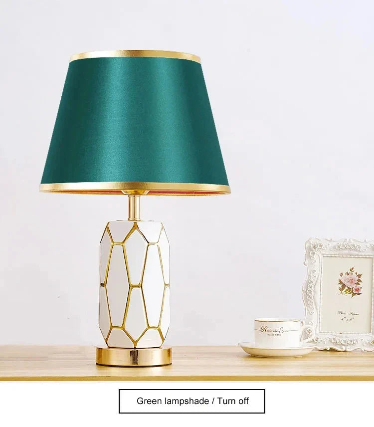 Classic White Ceramic Bedside Lamp