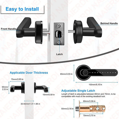 Smart Digital Door Lock with Mobile App and Battery Backup