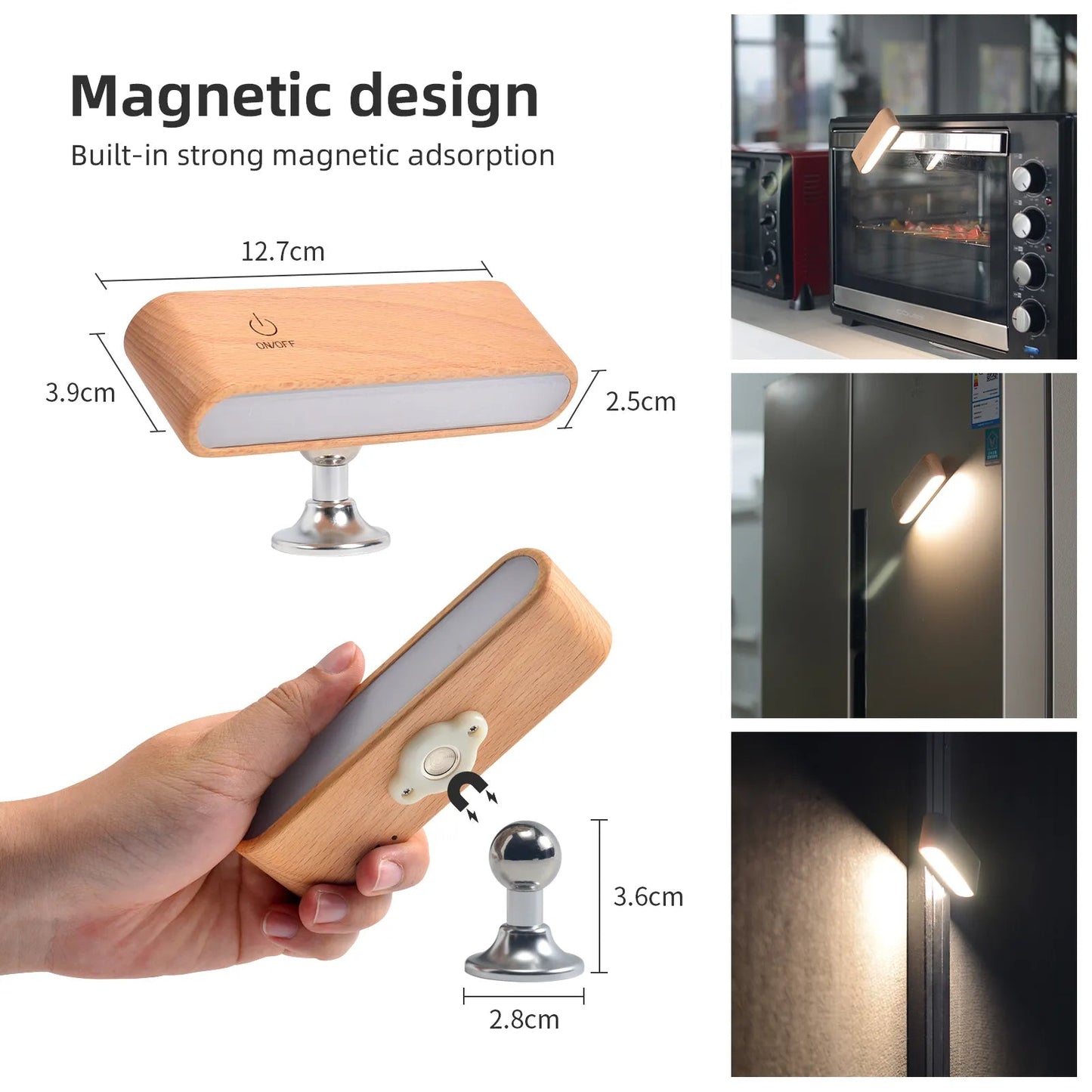 Adjustable Desk Wooden USB LED Nightlight