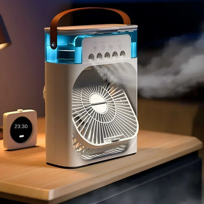 Compact Air Cooler Fan with Colorful LED Light