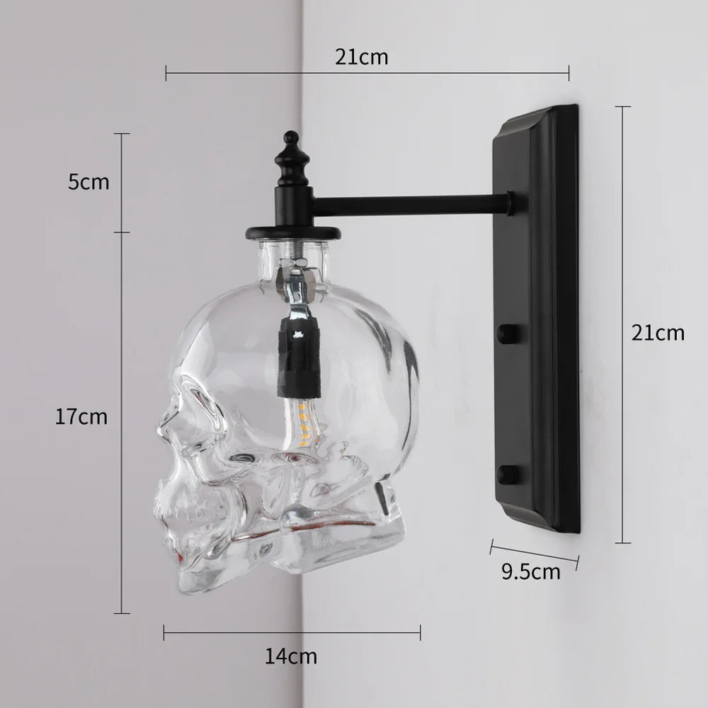 Dark Skull Vintage Wall Light - Cofik