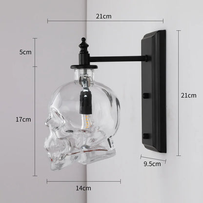 Dark Skull Vintage Wall Light - Cofik