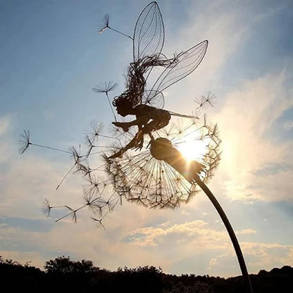 Whimsical Garden Figure | Delicate Outdoor Metal Decoration