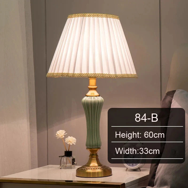 Simple Ceramic Bedside Table Lamp