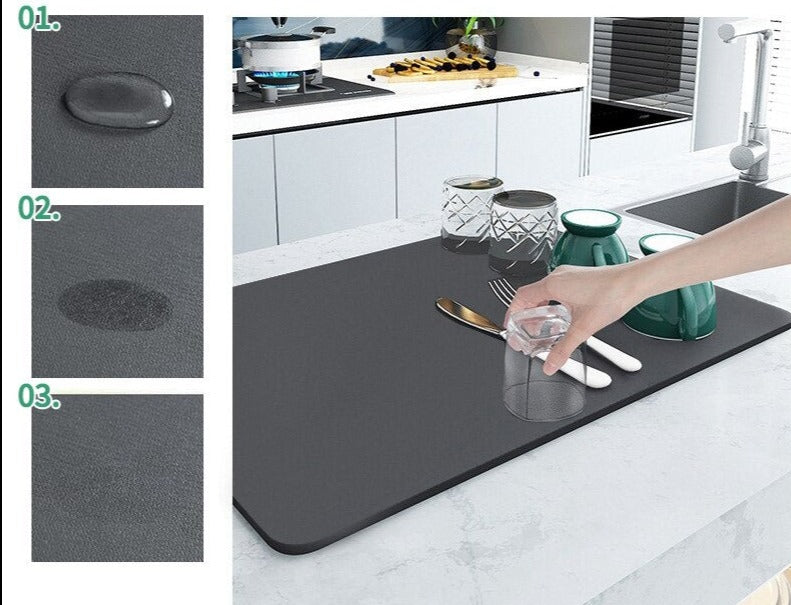 Non Slip Kitchen Mat for Dry Dishes - Cofik