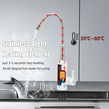 Instant Hot Water Kitchen Faucet 3000W Electric Heater
