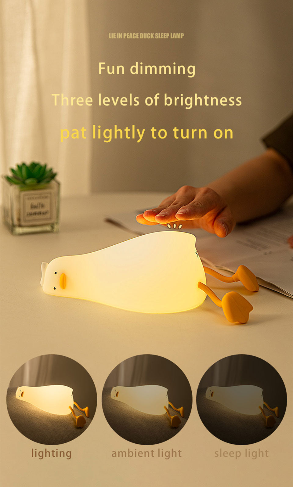 Relaxing Table Duck Mood Night Light