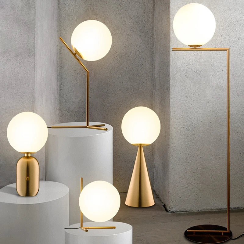 Stylish Glass Table Lamp with Soft Light