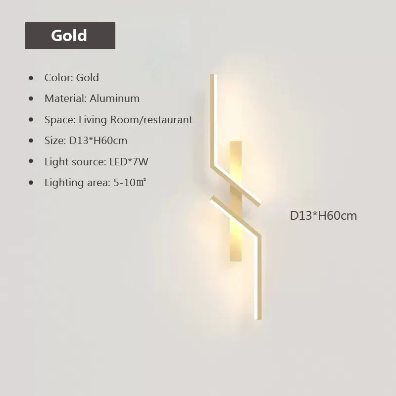 Slim LED Wall Light - Adjustable Dimmable Lamp