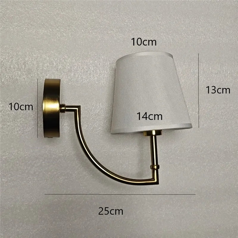 Simple Elegant Wall Light with Fabric Shade - Cofik