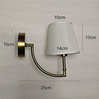 Simple Elegant Wall Light with Fabric Shade - Cofik