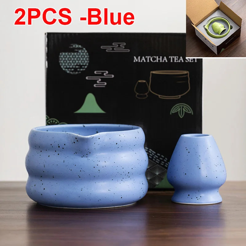 Traditional Green Tea Ceramic Bowl Set 550ml