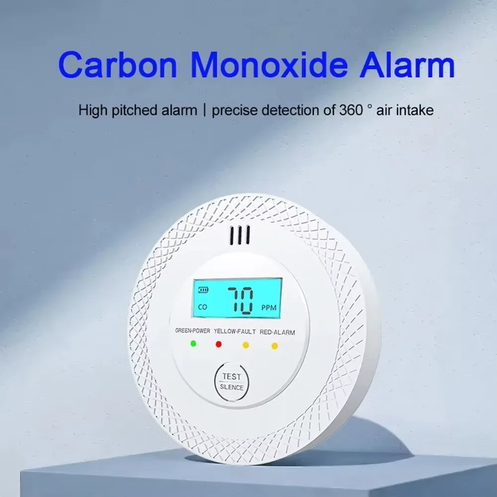 Smart Home CO and Smoke Alarm Detector with LCD Display