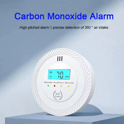 Smart Home CO and Smoke Alarm Detector with LCD Display