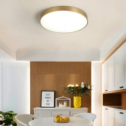 Stylish LED Hall Ceiling Lamp - Elegant Gold Round - Cofik