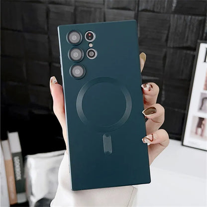 Slim Magnetic Phone Charging Cover for Samsung