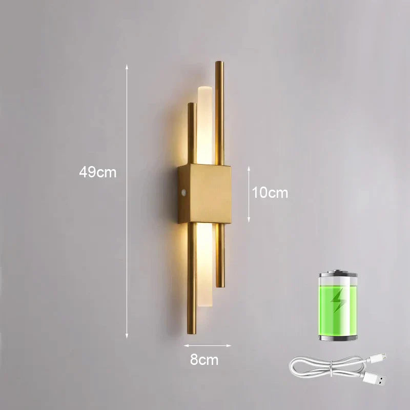 Stylish LED Wall Light with USB Charger