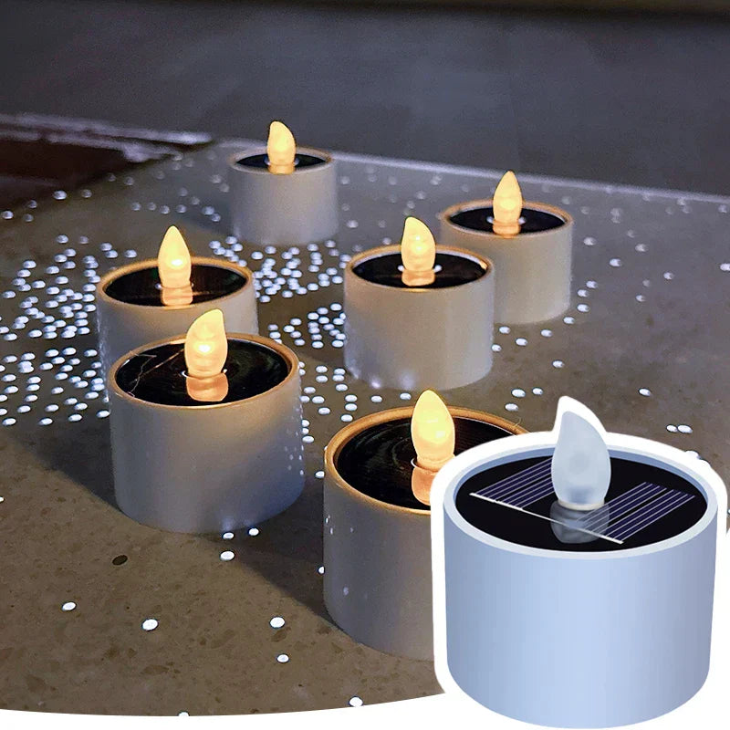 Outdoor Solar LED Candles with Flickering Light
